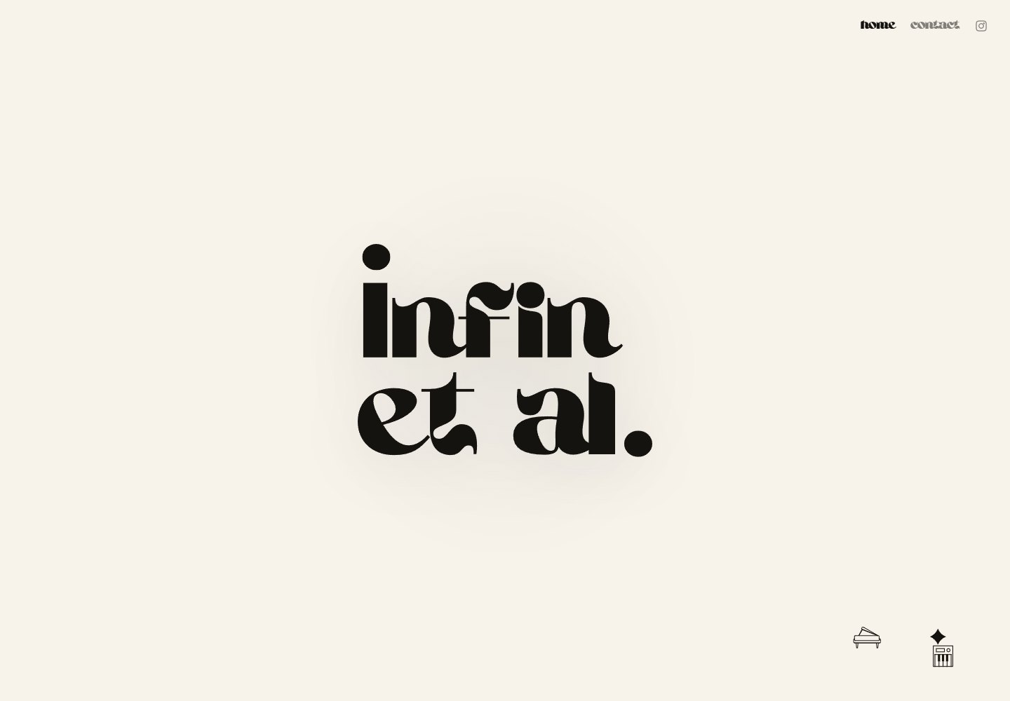 infin et al. record label website with integrated music playback